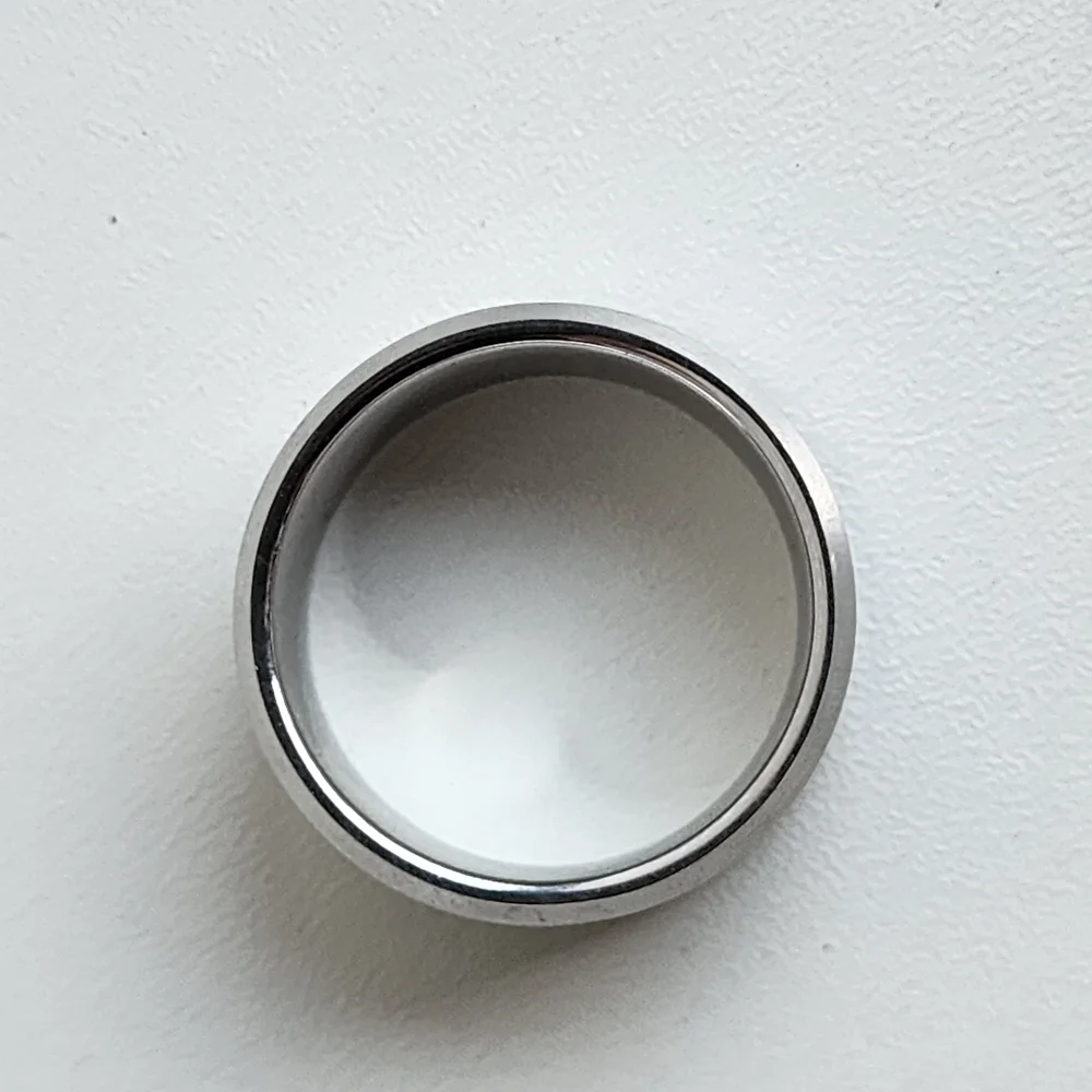 Tungsten Carbide 1 Stone Ring Comfort Brushed Silver MEN Wedding Band Sz 10